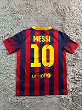 Camisa de futebol Nike Barcelona 2013 2014 casa Messi tamanho Meninos M, usado comprar usado  Enviando para Brazil