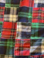 Used, Traditional Tartan Madras Plaid Square Patch Fabric 4 Yds  X 44 Wide for sale  Shipping to South Africa
