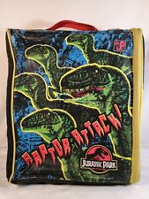 Mochila escolar vintage retrô Jurassic Park 1992 Raptor Attack Wiz Zoo *RARA comprar usado  Enviando para Brazil