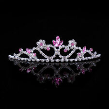 Mini tiara coroa princesa bebê rosa flor menina casamento formatura crianças  comprar usado  Enviando para Brazil