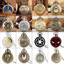 Used, Mens Womens Steampunk Vintage Quartz Pocket Watch with Necklace Chain Fob Watch for sale  Shipping to South Africa