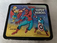 Lancheira de metal vintage 1976 Super Heróis Amazing Spider-Man RARA com garrafa térmica  comprar usado  Enviando para Brazil