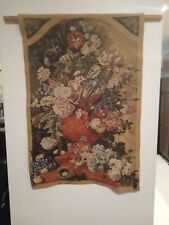 Tapeçaria floral vintage tecida à mão excelente estado 25,5 x 38 muito rara comprar usado  Enviando para Brazil