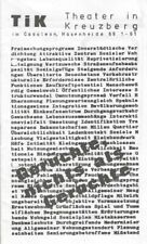 Berlin 1977 Teatr TiK w Kreuzbergu program „Plotki, nic poza plotkami” na sprzedaż  Wysyłka do Poland