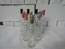 Clear Wine Bottles x 10 with tops, home brew wine making display etc Free UK P&P for sale  Shipping to South Africa