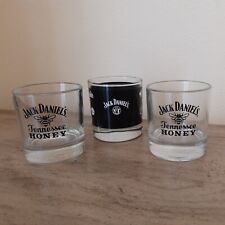 3*Copa de whisky vaso Jack Daniels NBA Rocks negro antiguo no 7 y 2 miel de Tennessee segunda mano  Embacar hacia Argentina