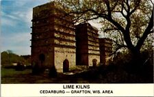 Vintage Postcard Unique Lime Kilns Between Cedarburg & Grafton Wisconsin WI T577 for sale  Oconto