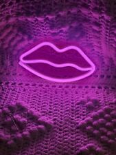 sign lips neon pink for sale  Kewaunee