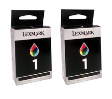 2 cartuchos de tinta tricolores genuinos Lexmark 1 - ¡ENVÍO GRATUITO EN EL REINO UNIDO!, usado segunda mano  Embacar hacia Mexico