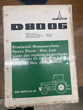 Deutz parts manual d'occasion  Expédié en Belgium