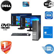 Computador desktop Dell PC 8GB ATÉ 2TB HDD/SSD Windows 10 Pro Wi-Fi DVD/RW comprar usado  Enviando para Brazil