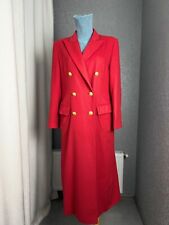 Mondi Wool and Cashmere Long Red Coat Size 42 for sale  Shipping to South Africa