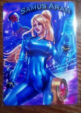 Samus Aran, Super Metroid, tarjeta de arte personalizada, jcc de anime. Waifu, sexy, de doble cara segunda mano  Embacar hacia Argentina