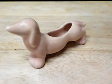 SMALL PEACH COLOR DACHSHUND PLANTER FIGURINE for sale  Shipping to South Africa