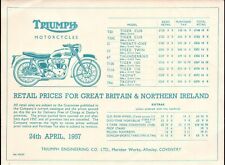Triumph motorcycles price for sale  SOUTH SHIELDS