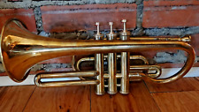 Trompete de latão genuíno para uso decorativo apenas 13 1/2” de comprimento comprar usado  Enviando para Brazil