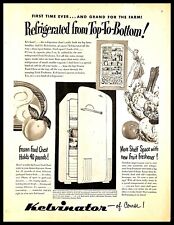 1948 Kelvinator Refrigerator Vintage PRINT AD Fridge Freezer Kitchen Appliance  for sale  Shipping to South Africa