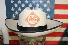 Vtg NOS Allis Chalmers Straw Cowboy Hat Farmer Trucker Size Adult Medium for sale  Springfield