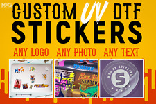 Custom UV 3D DTF Stickers Ready Apply Personalised Transfers Acrylic Wholesale, used for sale  Shipping to South Africa