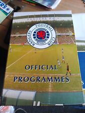 Rangers football programme for sale  DUNBAR