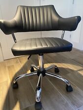 retro chrome and leather chairs for sale  BANBURY