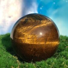 Bola de cuarzo esfera de cristal de piedra de tigre natural 154G espécimen mineral segunda mano  Embacar hacia Mexico