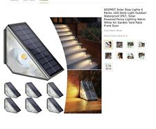 Solar Step Lights, LED Deck Light 6 Count (Pack of 1) Warm White, Asomst for sale  Shipping to South Africa