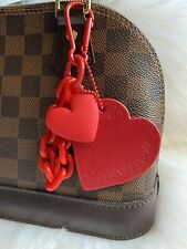 Bolsa de coração vermelho berloque chaveiro fob chaveiro bolsa charme corrente nova comprar usado  Enviando para Brazil