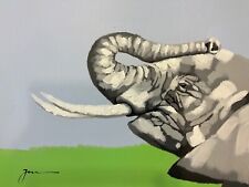 Oil painting elephant for sale  Schaumburg