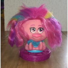 Cabeza de peinado Just Play Troll rosa piel multicolor cabello esponjoso de 8" de alto segunda mano  Embacar hacia Argentina