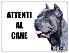 CANE CORSO attenti al cane mod 1 TARGA cartello IN METALLO  usato  Vertemate Con Minoprio