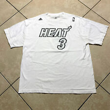Camiseta deportiva de baloncesto ADIDAS Miami Heat Dwyane Wade #3 blanca caliente de la NBA XL HOF, usado segunda mano  Embacar hacia Argentina