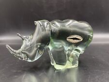 Vintage NGWENYA Handmade Glass Rhino from Swaziland Ornament for sale  Shipping to South Africa
