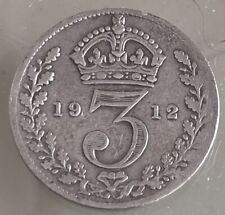 1912 silver threepenny for sale  KETTERING