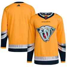 Camiseta masculina Nashville Predators Adidas amarela reversa retrô 2.0 autêntica em branco, usado comprar usado  Enviando para Brazil