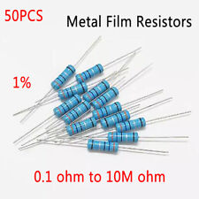 Resistores de filme metálico 1/2W 1% de tolerância 0,1 ohm a 10M ohm disponíveis (pacote com 50) comprar usado  Enviando para Brazil
