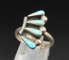 ZUNI NAVAJO 925 Silver - Vintage Turquoise Bird Wing Ring Sz 7 - RG24750 for sale  Shipping to South Africa