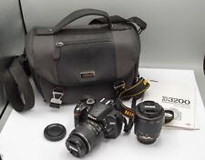 Kit de cámara réflex digital Nikon D3200 24,2 mp lentes 18-55 mm y 55-200 mm - ¡1600 SC! segunda mano  Embacar hacia Argentina