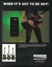 Bajo Washburn Tour Force 1984 serie BBR anuncio 8 x 11 impresión publicitaria, usado segunda mano  Embacar hacia Argentina