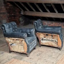 Pair antique armchairs for sale  BATLEY