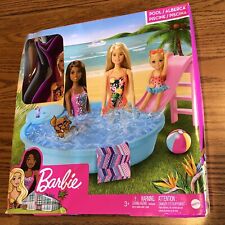 Muñeca Barbie, 11,5 pulgadas Rubia y Piscina Juego + Diapositiva + Accesorios NUEVA CAJA DAÑADA segunda mano  Embacar hacia Mexico