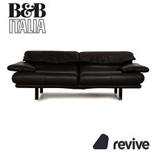 B&B Italia Alanda Leather Two Seater Sofa Couch Black Manual Function na sprzedaż  Wysyłka do Poland