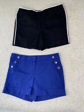 Shorts femininos White House Black Market 8 azul preto lote de 2 pares comprar usado  Enviando para Brazil