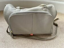EUC Pacapod Firenze Leather Baby Changing Bag With Nappy & Food Bags In Putty for sale  DARLINGTON