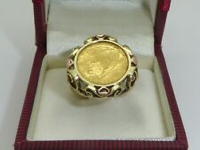 Ring 585 Gelbgold 14K Gold 5,27 g Münzring Münze F. Kennedy RG 55 -17,5 mm 4661 gebraucht kaufen  Meitingen