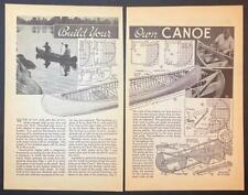 Canoa de cedro estilo canadiense 1938 de 16' cómo construir planos segunda mano  Embacar hacia Argentina
