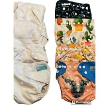 Lot of 8 AlvaBaby Diapers 4 pattern 4 white Alva Baby Cloth Diapers Diaper Cover for sale  Shipping to South Africa