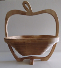 Tigela de frutas de madeira dobrável New York Apple rebite comprar usado  Enviando para Brazil