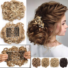 MEGA LARGE THICK Curly Chignon Messy Bun Updo Clip in Hair Extensions AS REAL US for sale  Shipping to South Africa