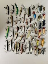 VINTAGE FISHING LURES LOT OF 52 BAGLEY RAPALA HEDDON  JITTERBURG  AND MORE for sale  Shipping to South Africa